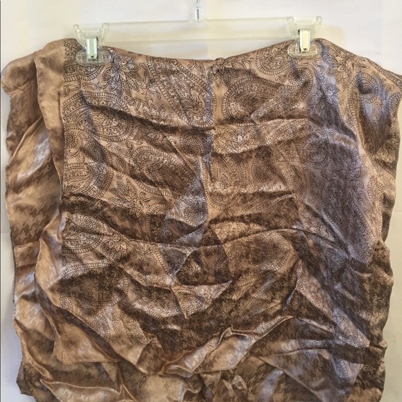 AGT Brown Paisley scarf - Picture 4 of 7